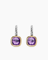 Albion® Drop Earrings in Sterling Silver with 18K Yellow Gold and Amethyst, 10mm